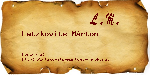 Latzkovits Márton névjegykártya